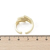 Brass Micro Pave Clear Cubic Zirconia Cuff Rings for Women RJEW-S400-02G-5
