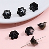 10Pcs Gradient Color Transparent Glass Bead Caps PW-WG464DA-17-1
