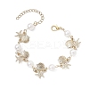 Alloy Shape Shell & Starfish Link Bracelets BJEW-JB11842-2