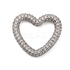 Rack Plating Brass Micro Pave Clear Cubic Zirconia Linking Rings KK-Z070-12P-02-1