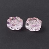 Electroplated Glass Beads GLAA-G090-01E-5