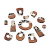 Resin & Wood Pendants RESI-CJ0001-14-6
