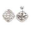 Non-Tarnish 304 Stainless Steel Stud Earrings EJEW-G395-09P-1