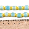 Handmade Millefiori Glass Oval Bead Strands LK-Z001-01B-04-3