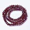Electroplate Transparent Glass Beads Strands EGLA-A034-T3mm-F16-2