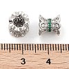 Brass Micro Pave Clear Cubic Zirconia Beads KK-P271-39B-01-3