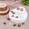 DIY 20Pcs 2 Style Mountain Natural Wood Stud Earrings DIY-TA0010-06-4