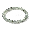 Natural Prehnite Round Beaded Stretch Bracelets for Men Women BJEW-G743-01F-7