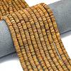 Natural Yellow Ocean Jasper Beads Strands G-P575-B32-6x1mm-1