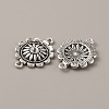Tibetan Style Alloy Connector Rhinestone Settings FIND-CJC0016-20AS-1