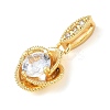 Brass Micro Pave Cubic Zirconia Pendants KK-D357-32G-2
