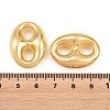 Brass Oval Links Connector Charms KK-H292-47G-01-3