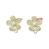 Rack Plating Golden Alloy with ABS Pearl Stud Earring Findings EJEW-B036-03G-16-1