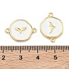 Ocean Brass Enamel Connector Charms KK-C251-05G-01A-3