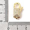 Brass Micro Pave Clear Cubic Zirconia Lobster Claw Clasps KK-A266-24A-G-3