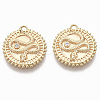 Brass Micro Pave Cubic Zirconia Pendants KK-R130-006G-NF-1
