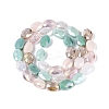 Electroplate Imitation Jade & Opaque & Transparent Glass Beads Strands X-EGLA-Q135-8x11MM-01C-3