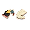Rack Plating Alloy Enamel Pendants ENAM-T020-21-RS-1