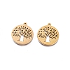 Ion Plating(IP) 304 Stainless Steel Pendants STAS-L245-013B-G-1