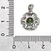 925 Sterling Silver  Moissanite Rhinestone Flower Charms STER-D308-01B-P-3