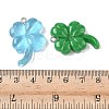 Transparent Resin Clover Pendants CRES-B023-03-3