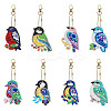 Bird DIY Diamond Painting Keychain Kit BIRD-PW0001-060-1