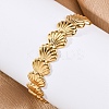 304 Stainless Steel Cuff Bangles for Women BJEW-F491-01G-04-4