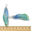 Electroplated Raw Rough Natural Quartz Crystal Big Pendants G-A229-02P-03-3