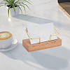 Wood Business Name Card Display Base AJEW-WH0323-92-4
