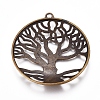 Tibetan Style Pendant Cabochon Settings LS-TIBEP-A23210-AB-FF-2