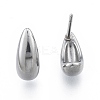 Non-Tarnish 304 Stainless Steel Teardrop Stud Earrings for Women LS-EJEW-N052-01P-1