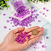300Pcs Frosted Transparent Glass Beads GLAA-TA0002-78A-7