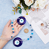 2Pcs Blue Lampwork Evil Eye Car Hanging Ornament HJEW-DC0001-13-3
