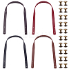 8 Bags 4 Colors PU Leather Bag Handles FIND-CL0001-50B-7