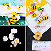 Craftdady 120Pcs DIY Bees & Daisy Shape Sofa Foam Nails Making Kits DIY-CD0001-12P-8