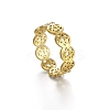 Hollow Out Star 304 Stainless Steel Finger Rings for Women LS-RJEW-G353-04G-1