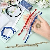 10Pcs 5 Colors Adjustable Braided Nylon Cord Link Bracelet Making AJEW-SC0002-18-3