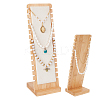 Detachable Wood Slant Back Necklace Display Stands NDIS-WH0009-16B-1
