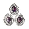 Natural Amethyst Oval Pendants STAS-L080-010P-03-1