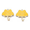 Rack Plating Alloy Enamel Pendants ENAM-T011-191A-2