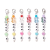 6Pcs Bear & Letter Acrylic Pendant Decorations HJEW-JM02957-1