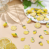 40Pcs 8 Styles Alloy Enamel and Resin Pendants ENAM-ME0001-56-4