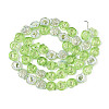 Electroplate Transparent Glass Beads Strands EGLA-S190-05D-2