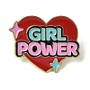 Word Girl Power Alloy Enamel Pins for Clothes for Women JEWB-F043-01D-1