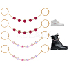4Pcs 2 Styles Alloy & Resin Boot Strap Chains HJEW-HY00195-1