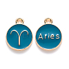Alloy Enamel Pendants X-ENAM-S124-01B-05A-1