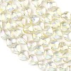 Electroplated Transparent Glass Beads Strand EGLA-A045-01-AB02-3