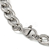 Non-Tarnish 304 Stainless Steel Curb Chain ID Bracelets for Women LS-BJEW-U003-03P-3