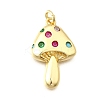 Brass Micro Pave Cubic Zirconia Pendants X-KK-F896-03G-1