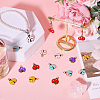 40Pcs 5 Colors Alloy Enamel Pendants ENAM-CA0001-84-4